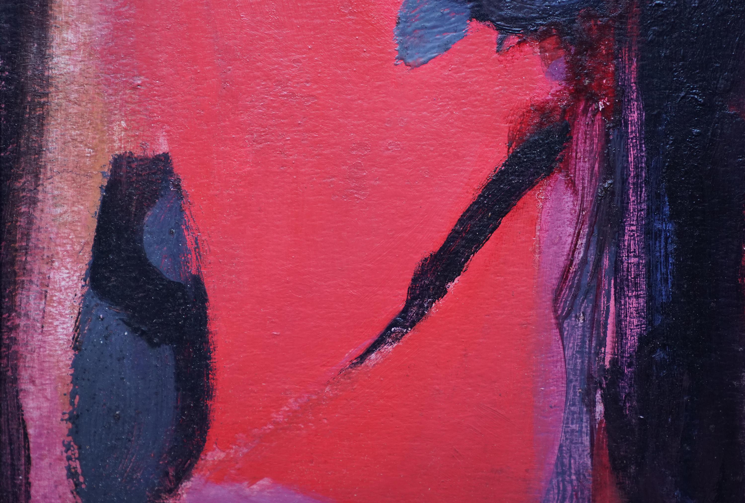 Rot Abstrakt, London 1955 – Ölgemälde des britischen abstrakten Expressionismus im Angebot 2