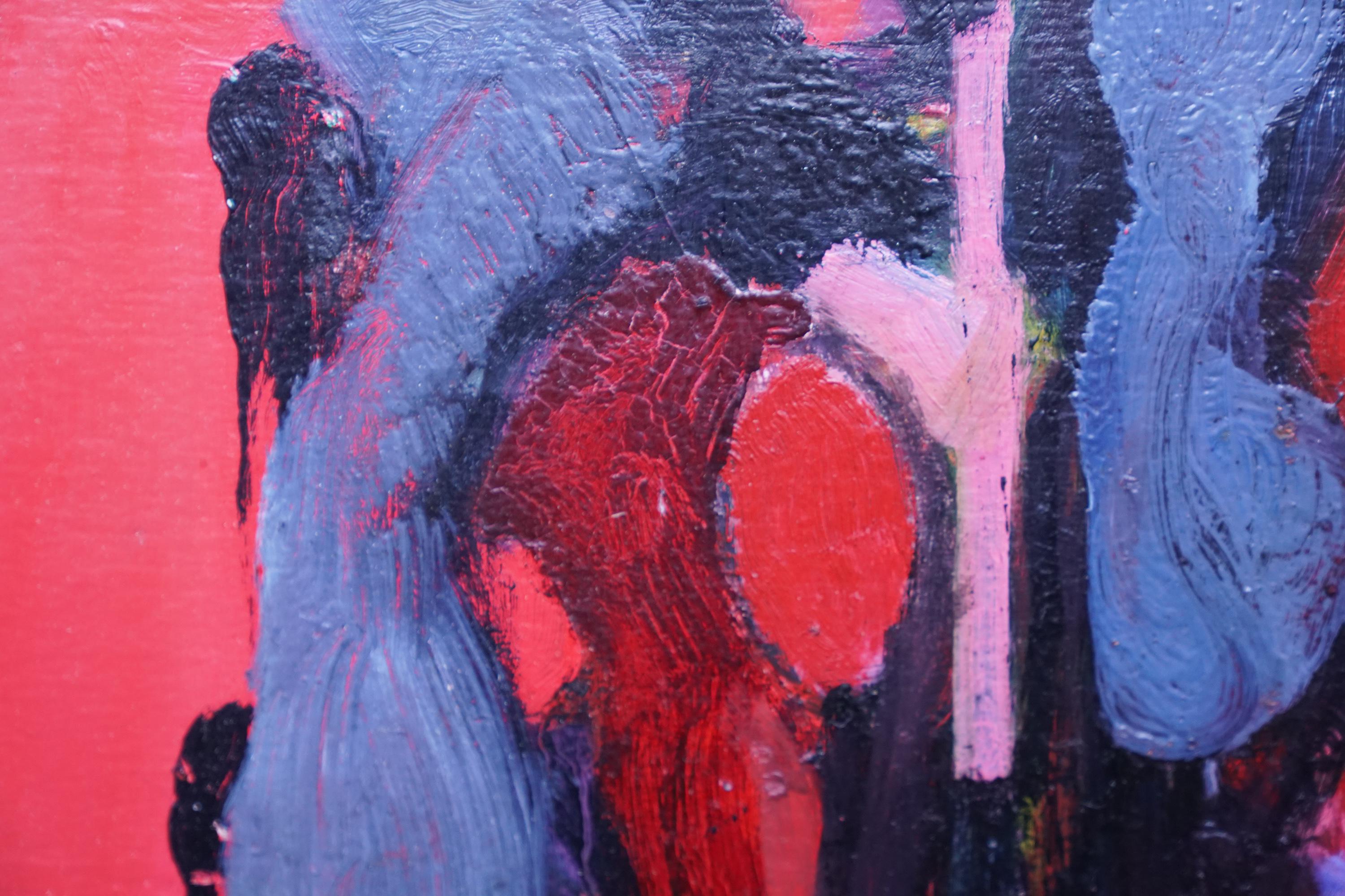 Rot Abstrakt, London 1955 – Ölgemälde des britischen abstrakten Expressionismus im Angebot 3