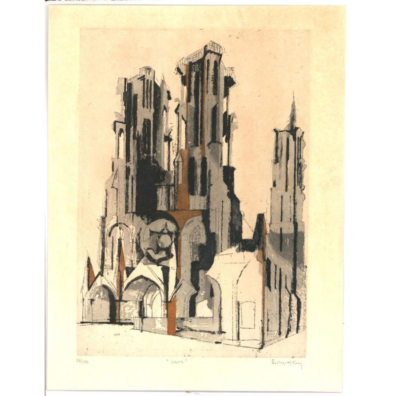 Bernard Kay (1927-2021) - Mid 20th Century Etching, Laon For Sale 1
