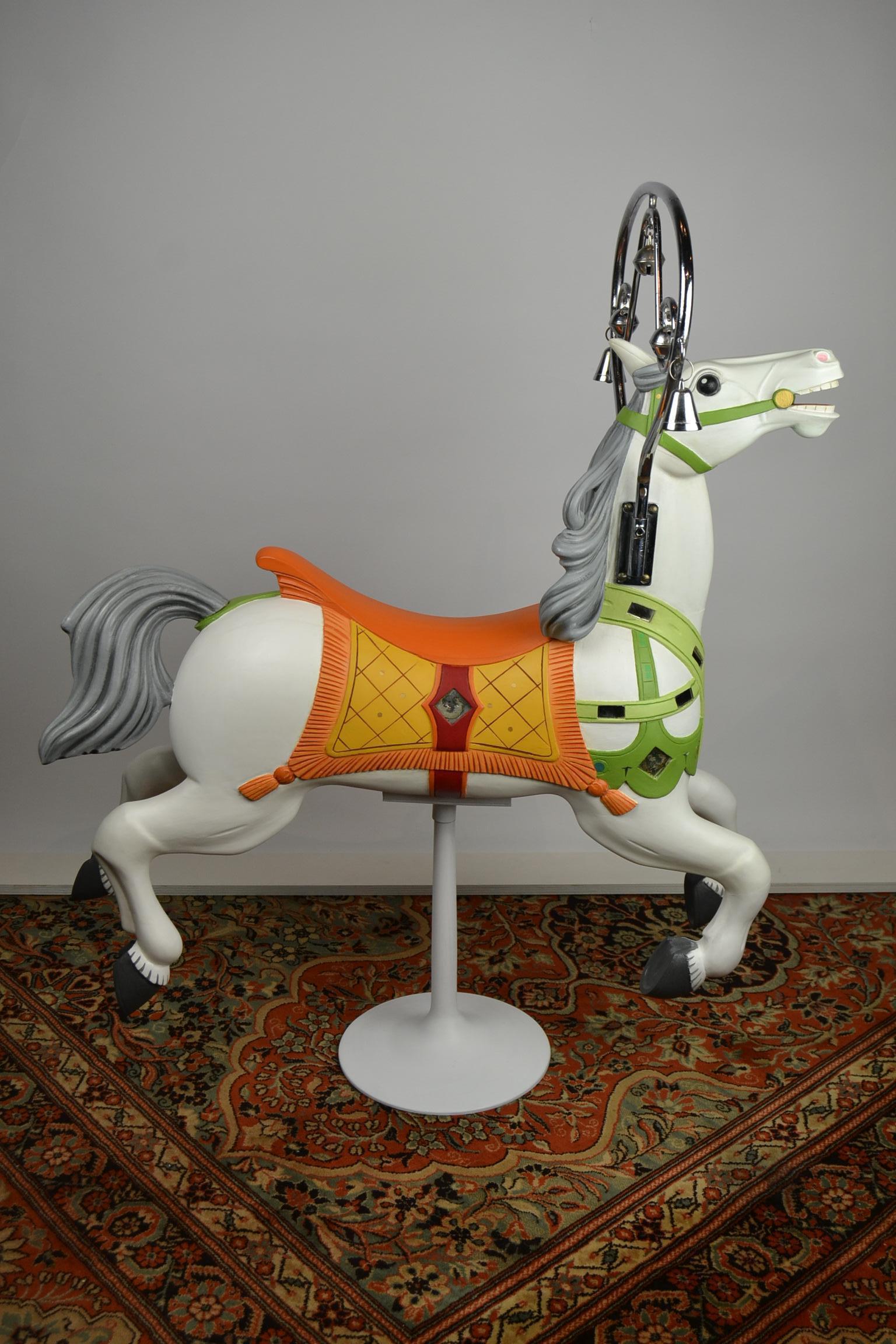 Bernard Kindt Wooden Carousel Horse, 1950s 1