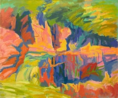 «Ausable River at Keane » de Krigstein - Paysage post-impressionniste coloré