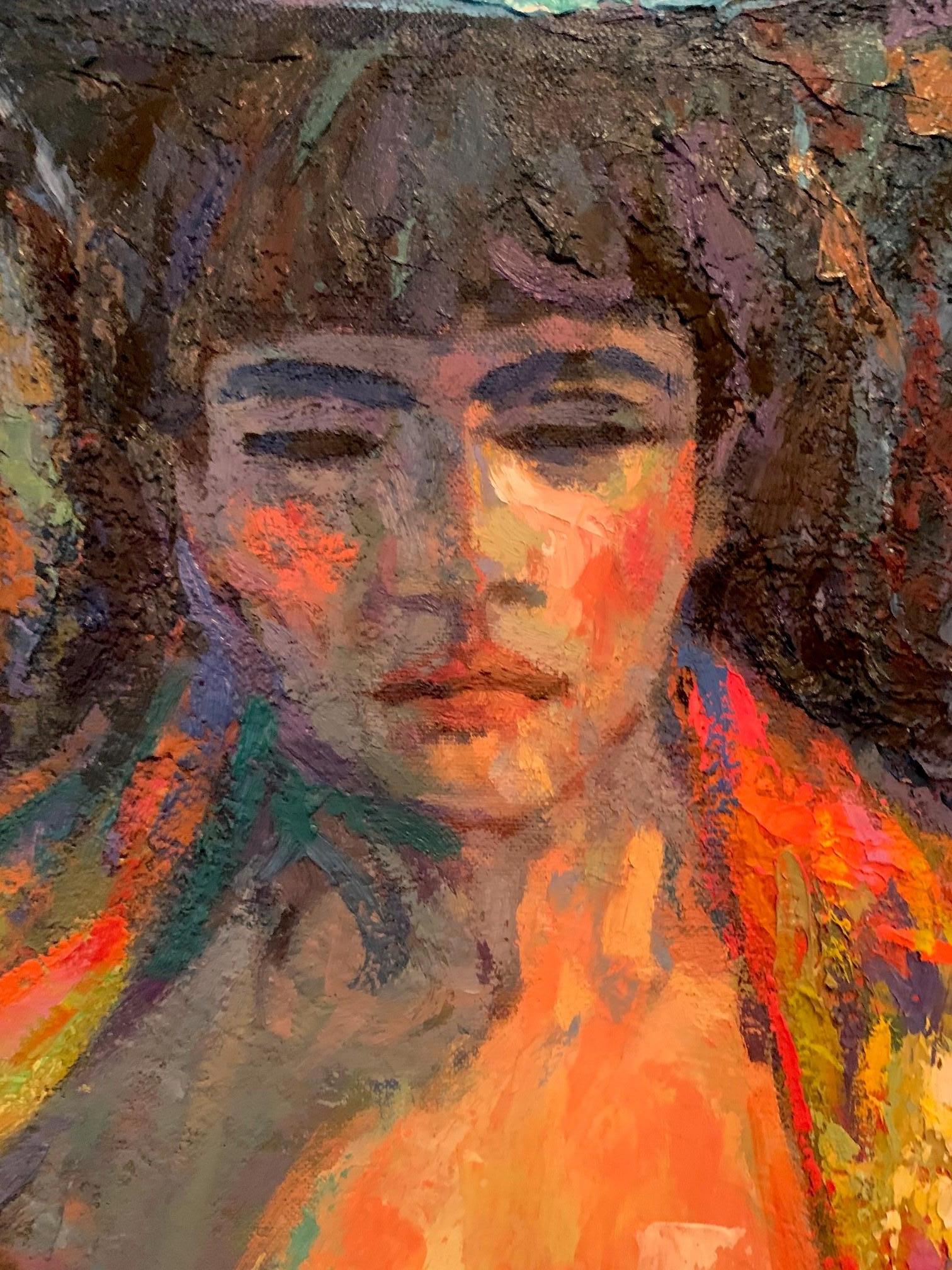 'Tolly nº 6' - Mujer desnuda figurativa de colores - Pintura postimpresionista - Painting Moderno de Bernard Krigstein