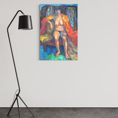 "Tolly No. 6" - Original Vibrant Colorful Thick Textured Abstract Figurative