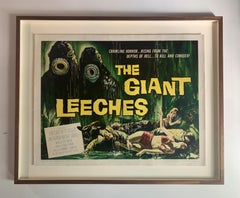 "The Leeching" Vintage Poster dans un cadre flottant en noyer personnalisé