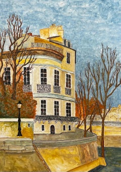 Vintage 1950's Big Modernist/ Cubist Painting - Parisian Apartment 