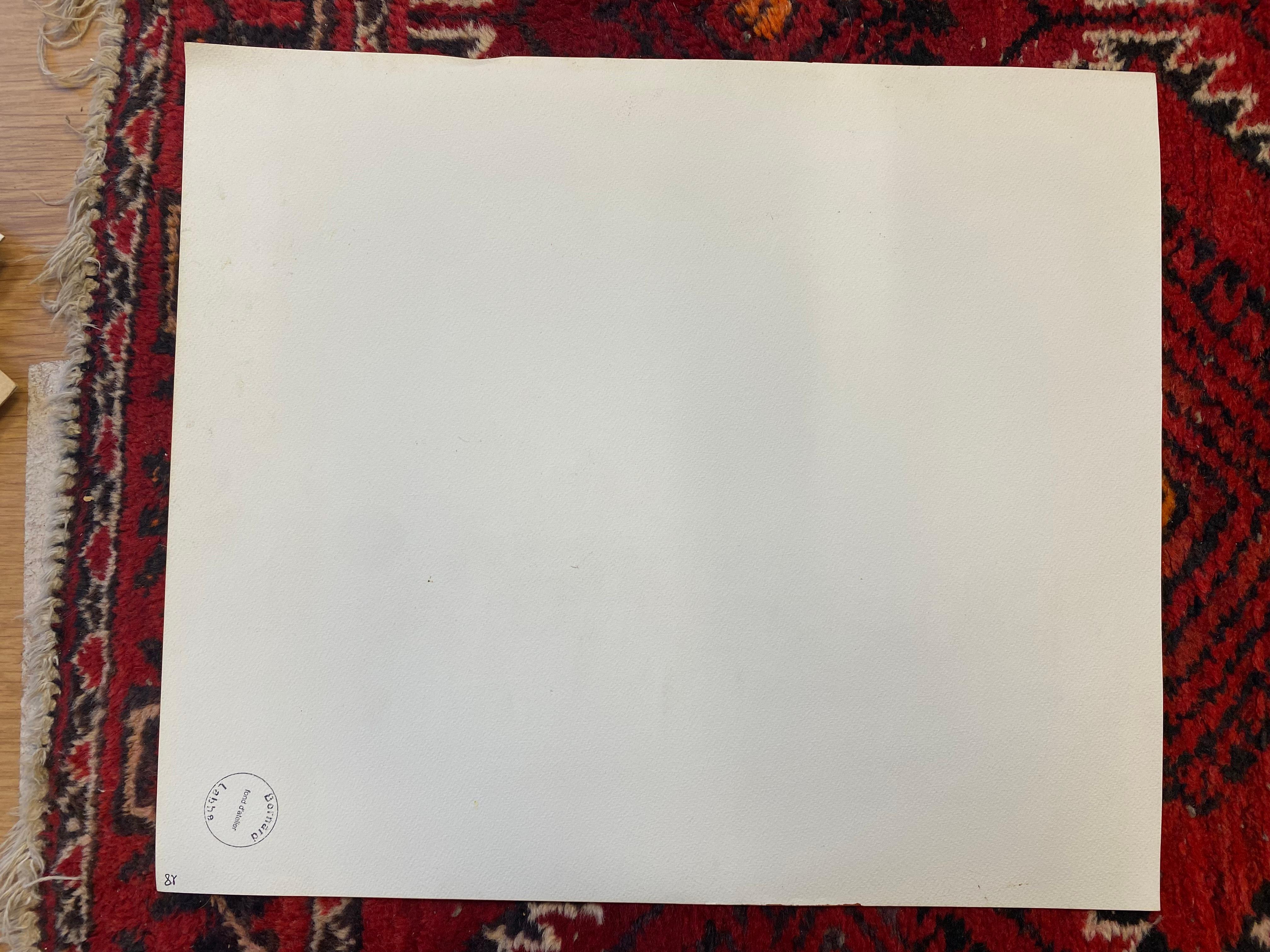 Pintura modernista/cubista francesa de los años 50 firmada French Chateau en venta 3