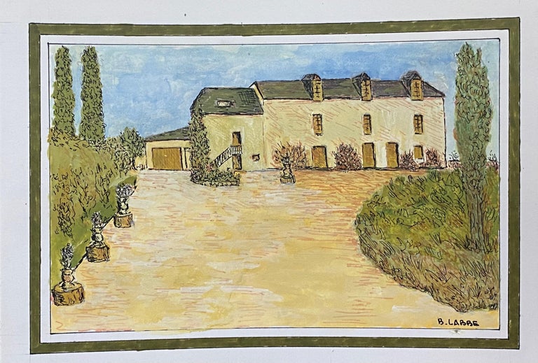 Bernard Labbe - 1950's French Modernist/ Cubist Painting signed ...