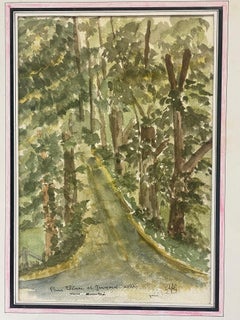 1950's French Modernist/ Cubist Painting - Through The Woodland