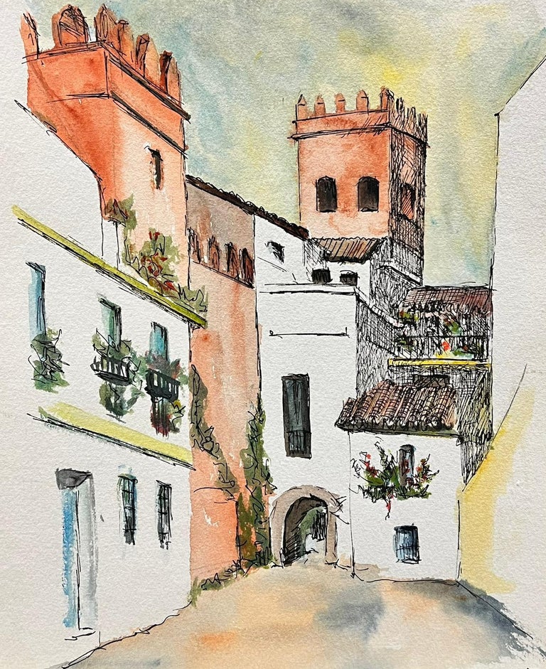 Bernard Labbe - 1950's Modernist/ Cubist Painting - French Town ...