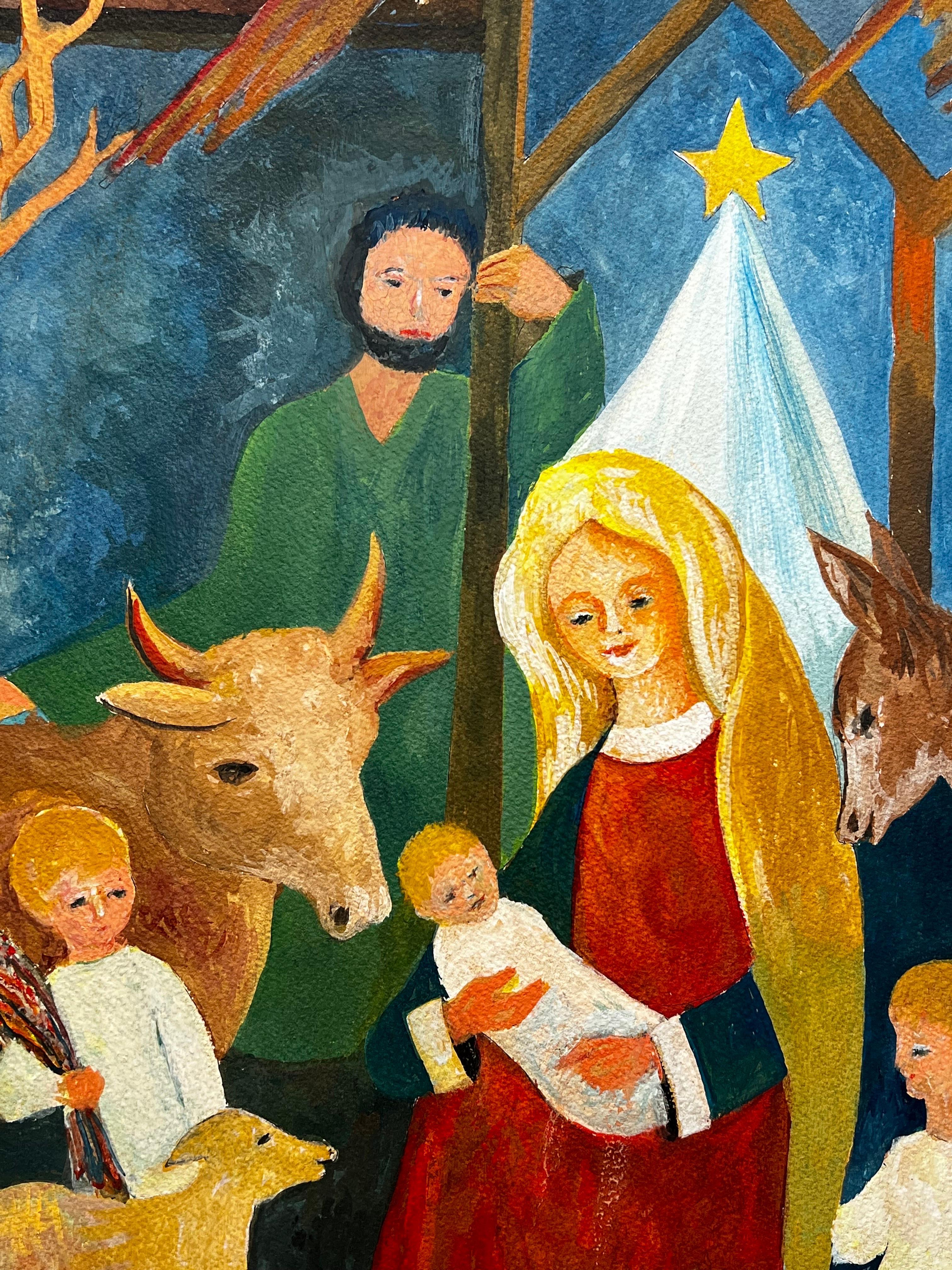 nativity scene painting