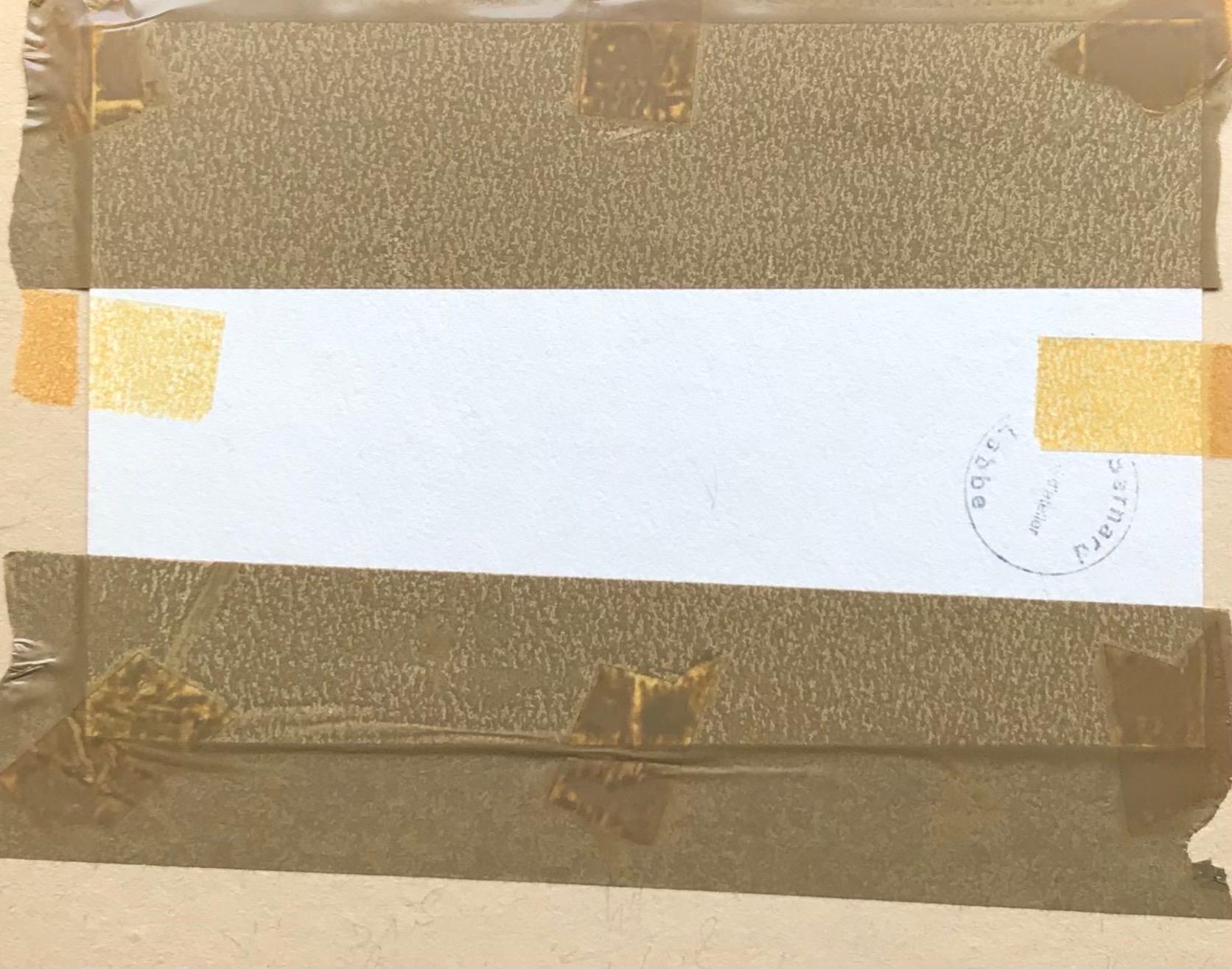 Französische Landschaft
von Bernard Labbe (Französisch, Mitte 20. Jahrhundert)
original-Aquarell mit Kugelschreiber auf Künstlerpapier, gerahmt mit weißem Karton
verso gestempelt
größe: 7 x 8,25 Zoll
zustand: sehr gut und genussbereit. 

provenienz: