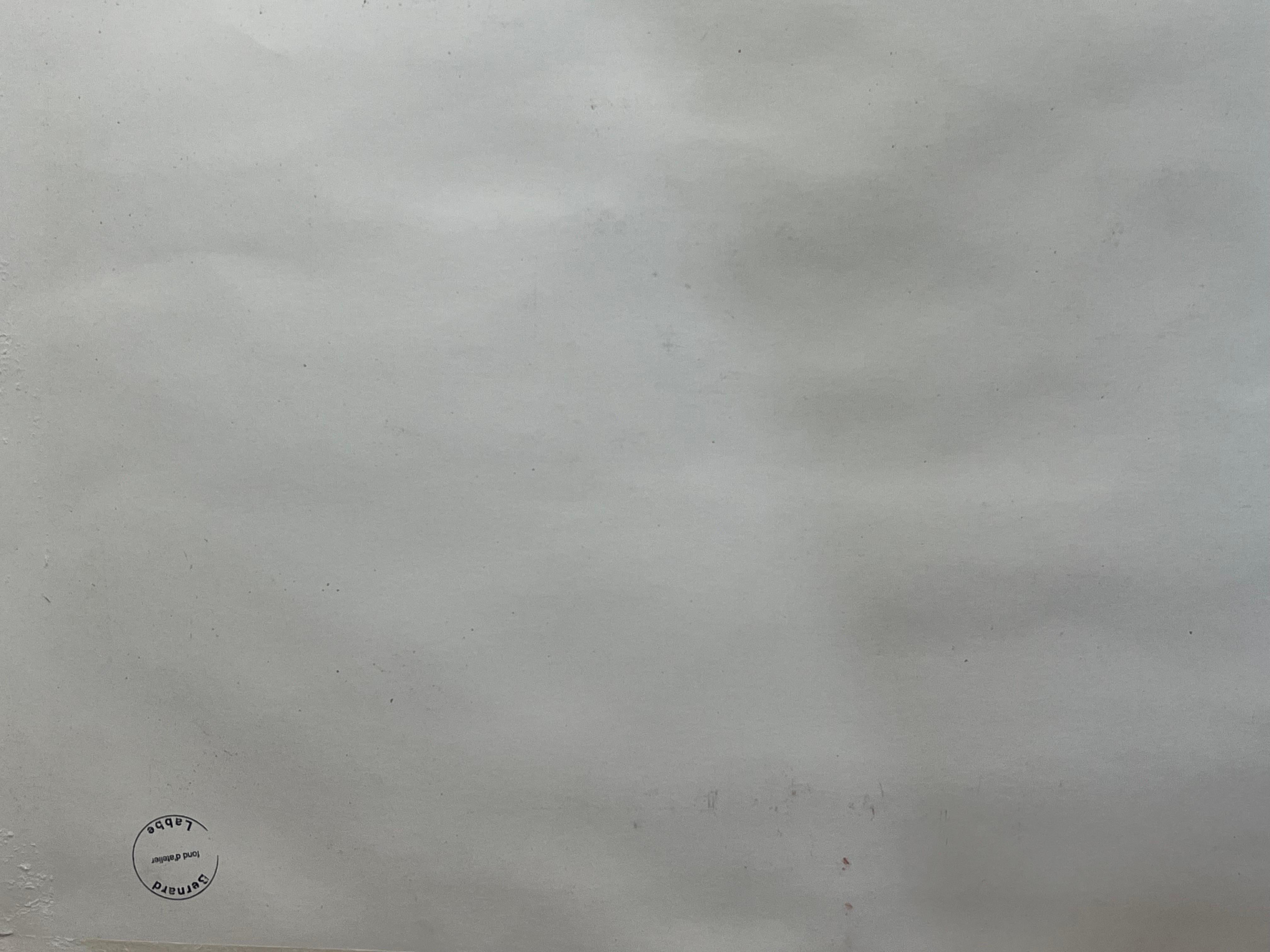 Pintura modernista/cubista de los años 50 - Impresionante paisaje francés en venta 1