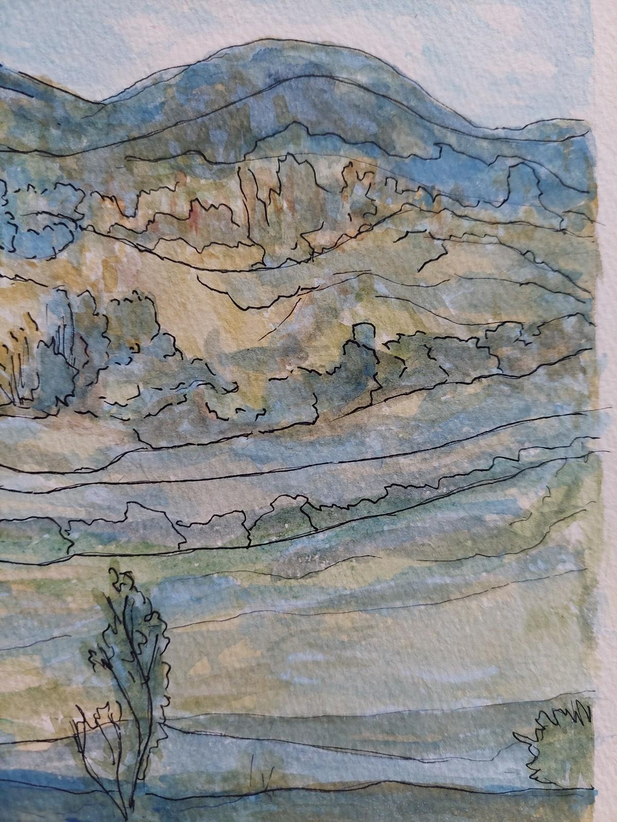 20th Century French Modernist Cubist Painting, French Fields For Sale 6