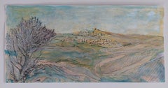 Pittura cubista modernista francese del XX secolo, veduta panoramica francese