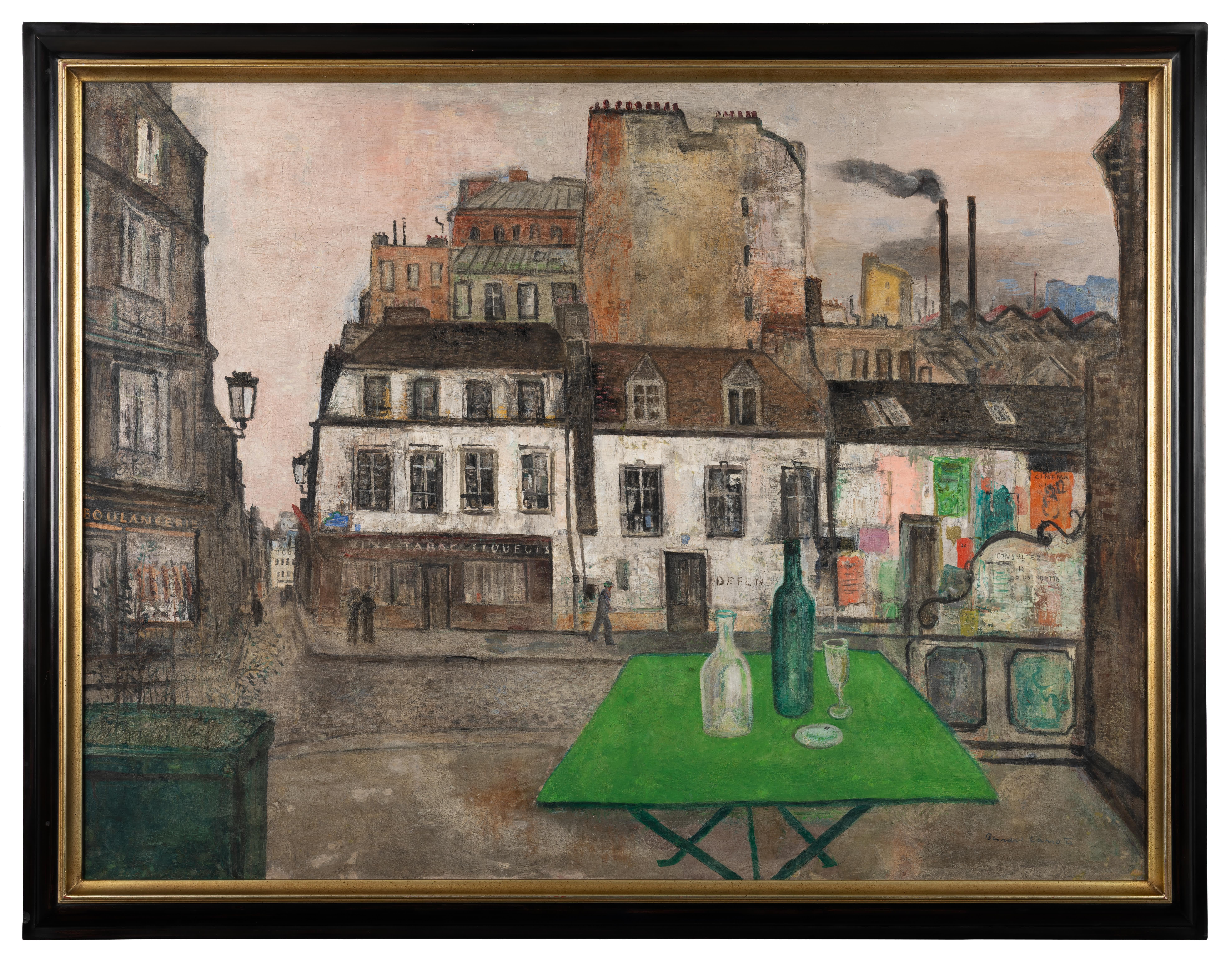 Parisian Cafe - Painting by Bernard Lamotte