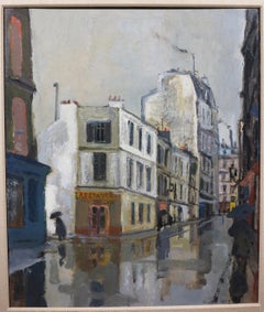 Rue Sous la Pluie a Parigi (Ristorante Au Bon Coin) Scena stradale