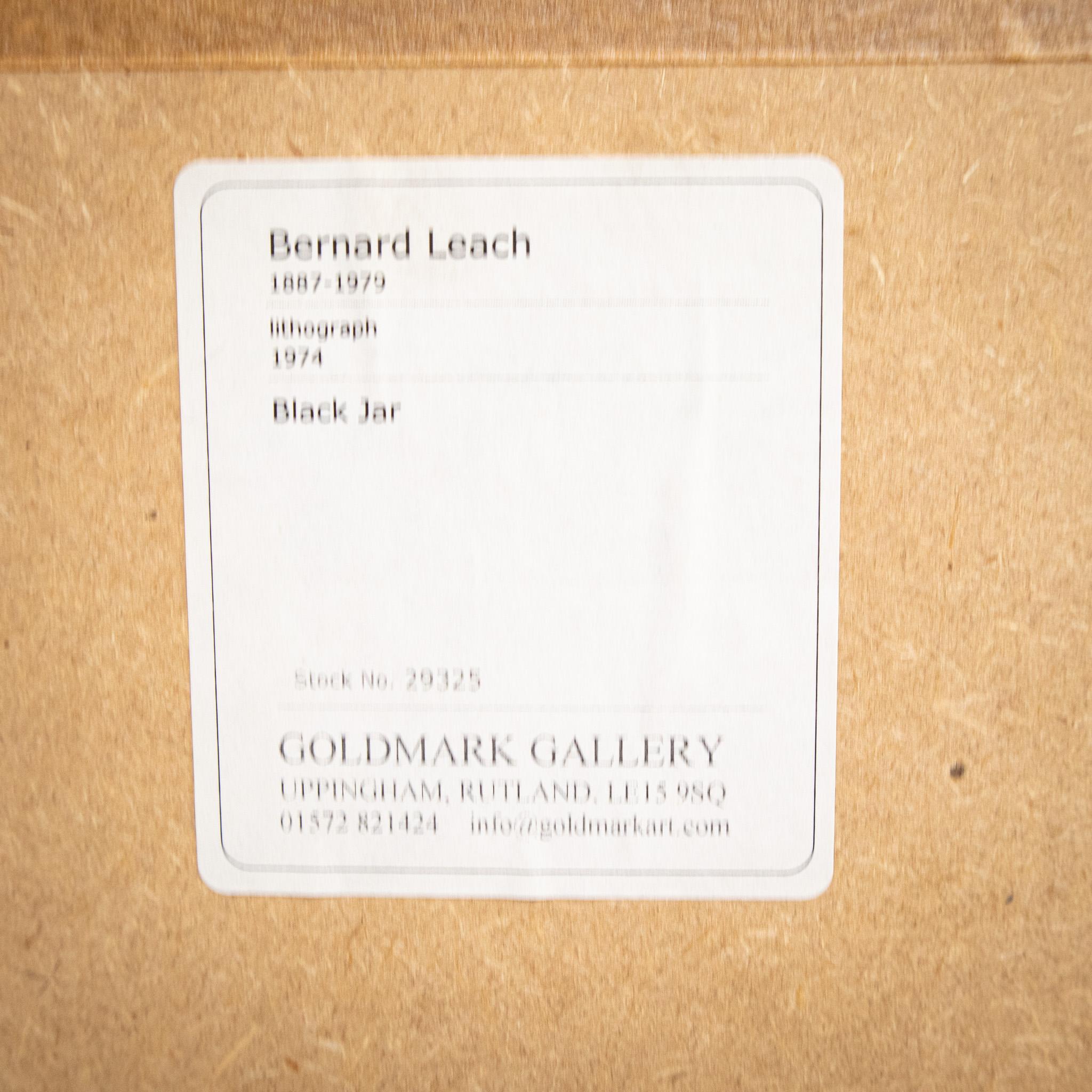 Bernard Leach 'Black Pot' Lithograph 63/100 For Sale 1