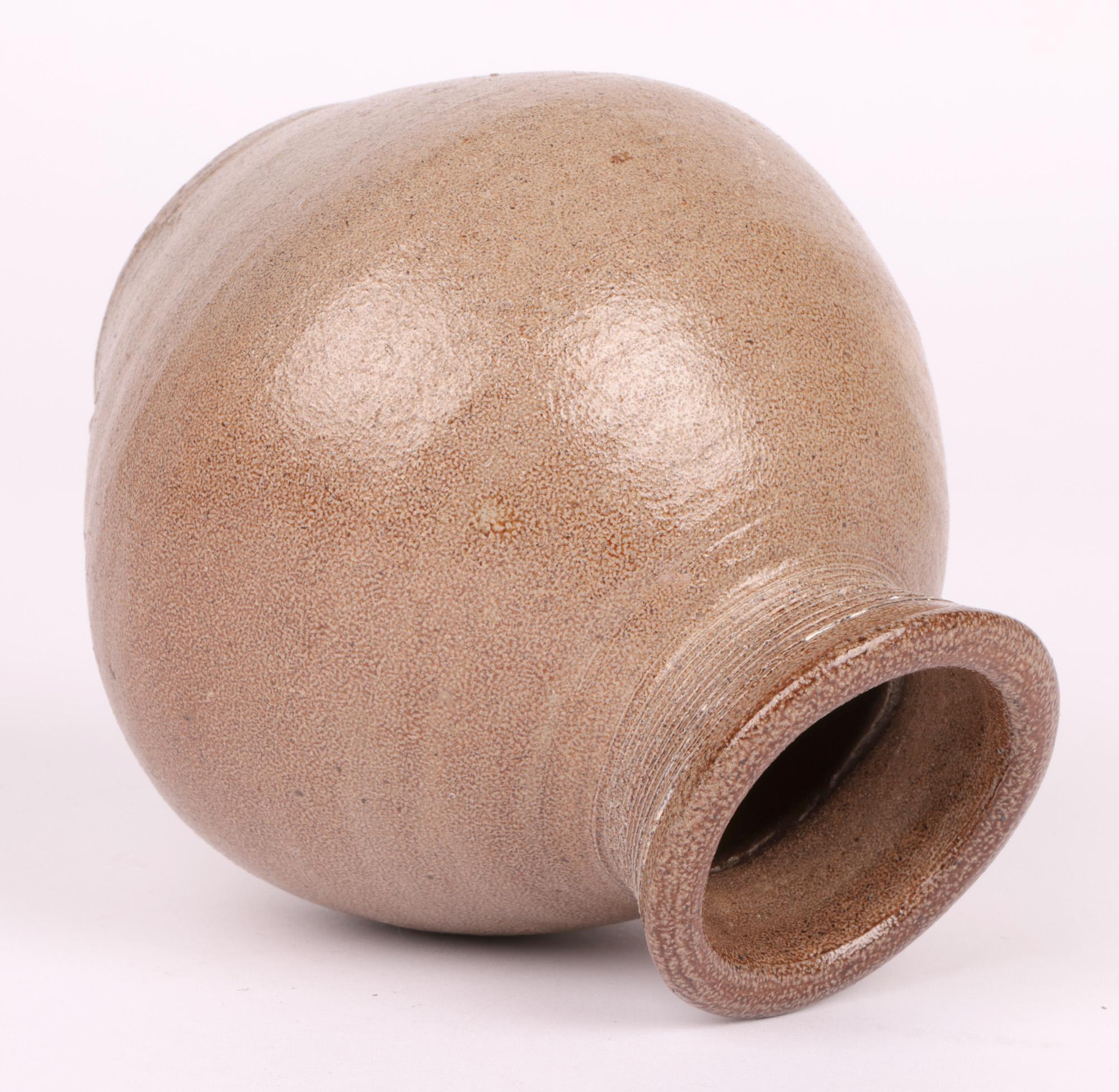 Mid-Century Modern Bernard Leach Mid-Century Studio Pottery Salt Glazed Vase For Sale