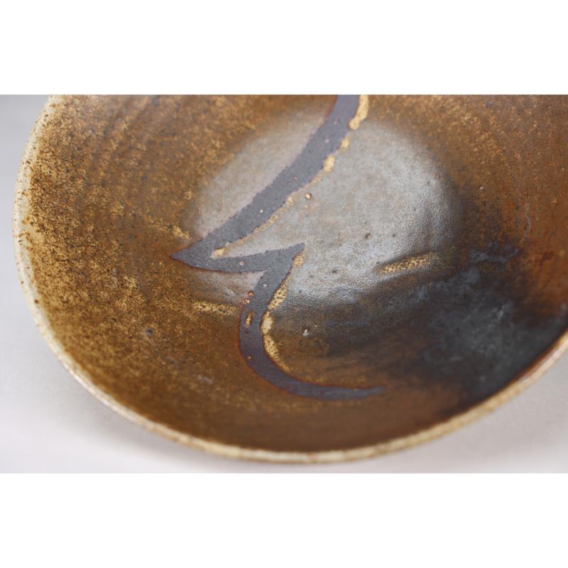 Bernard Leach attr St Ives Pottery. A Japanese inspired reduced stoneware bowl. For Sale 3