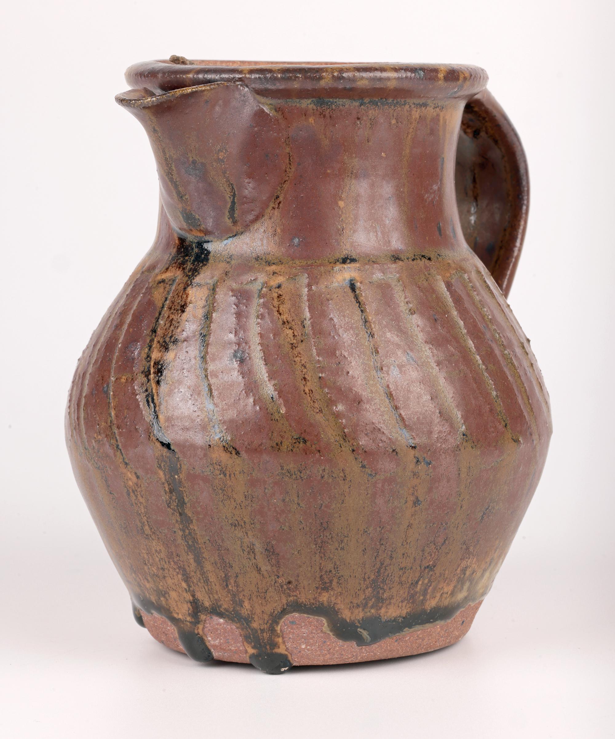 Bernard Leach Stoneware Studio Pottery Incised Coffee Pot For Sale 7