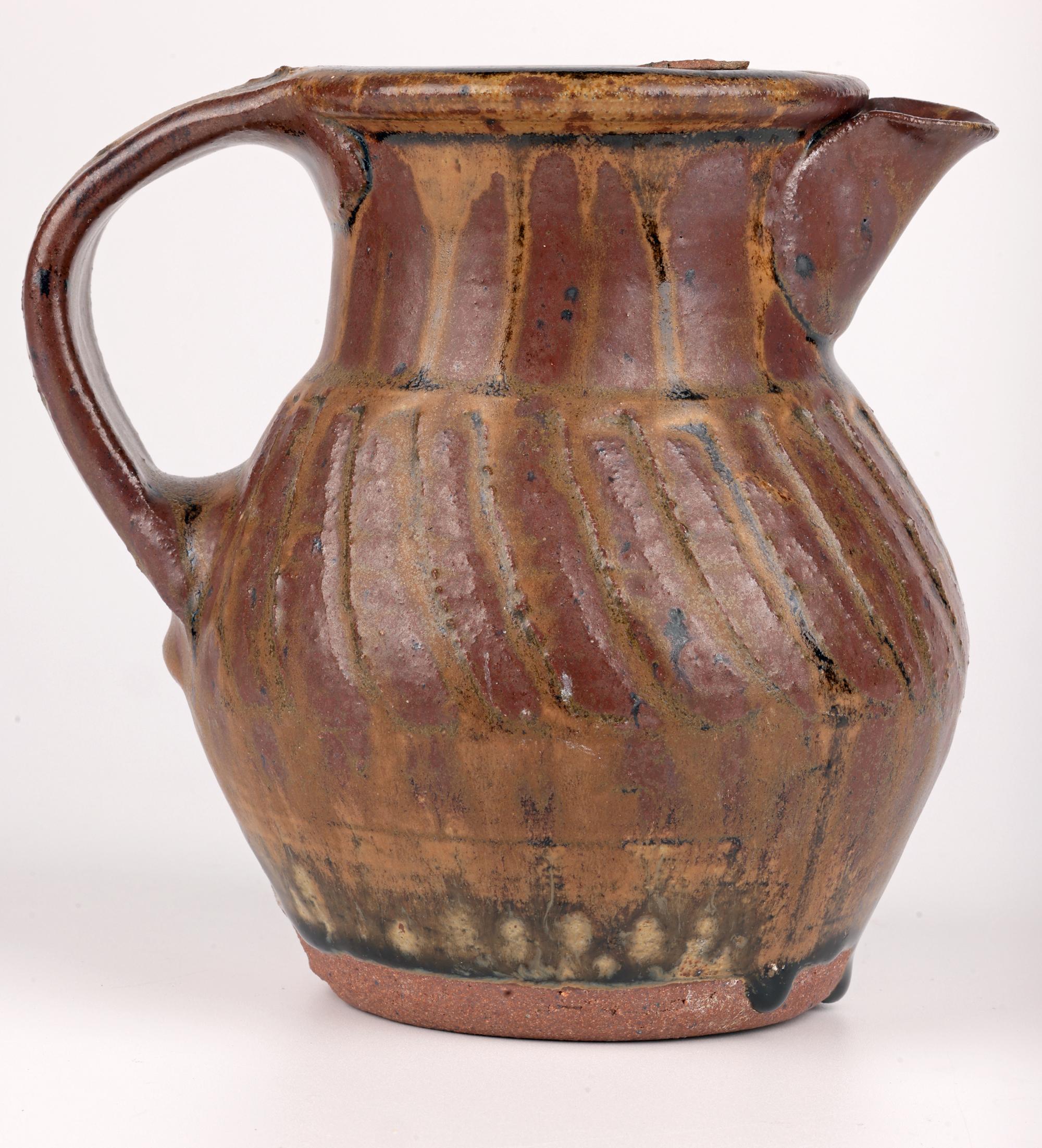Bernard Leach Stoneware Studio Pottery Incised Coffee Pot For Sale 9