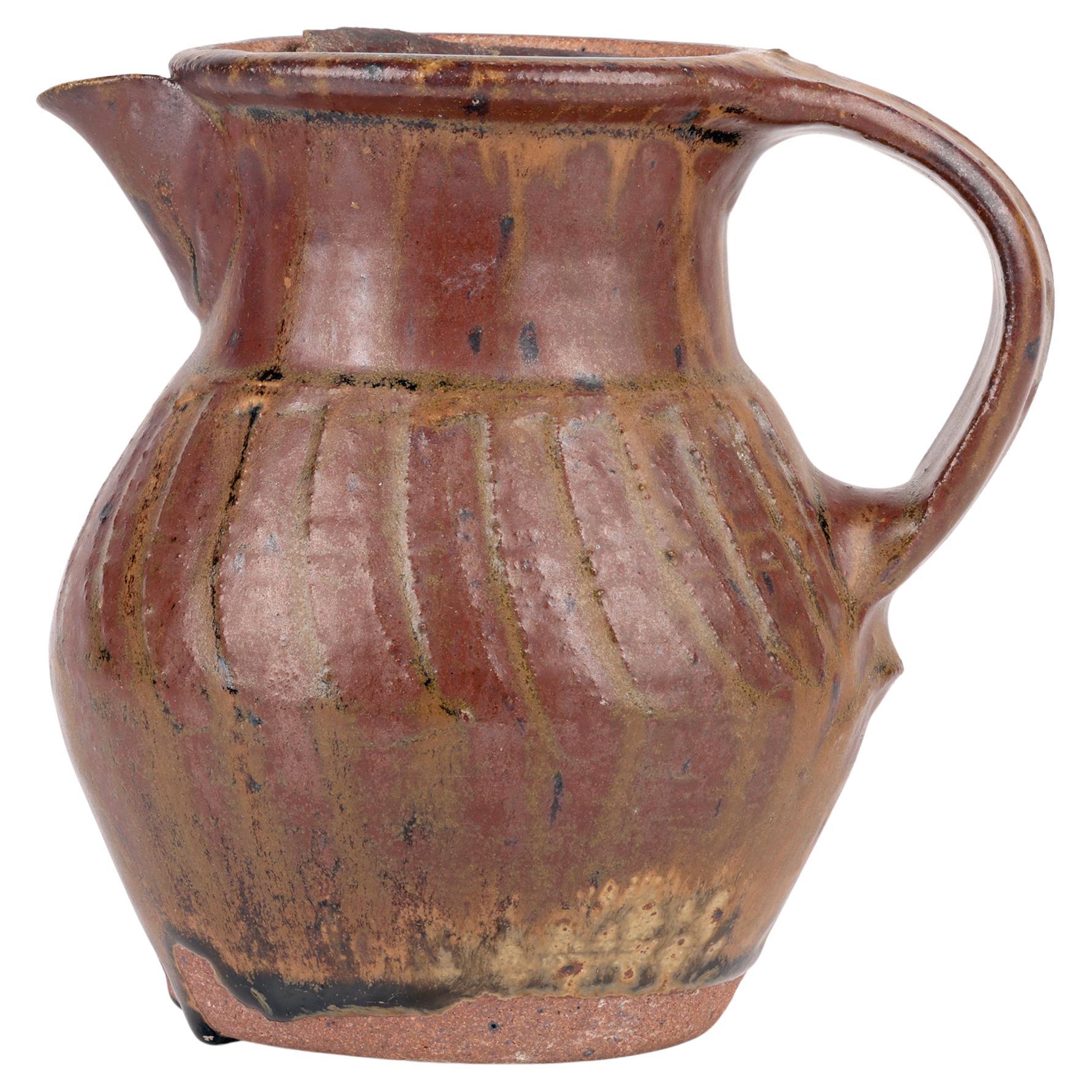 Bernard Leach Stoneware Studio Pottery Incised Coffee Pot For Sale