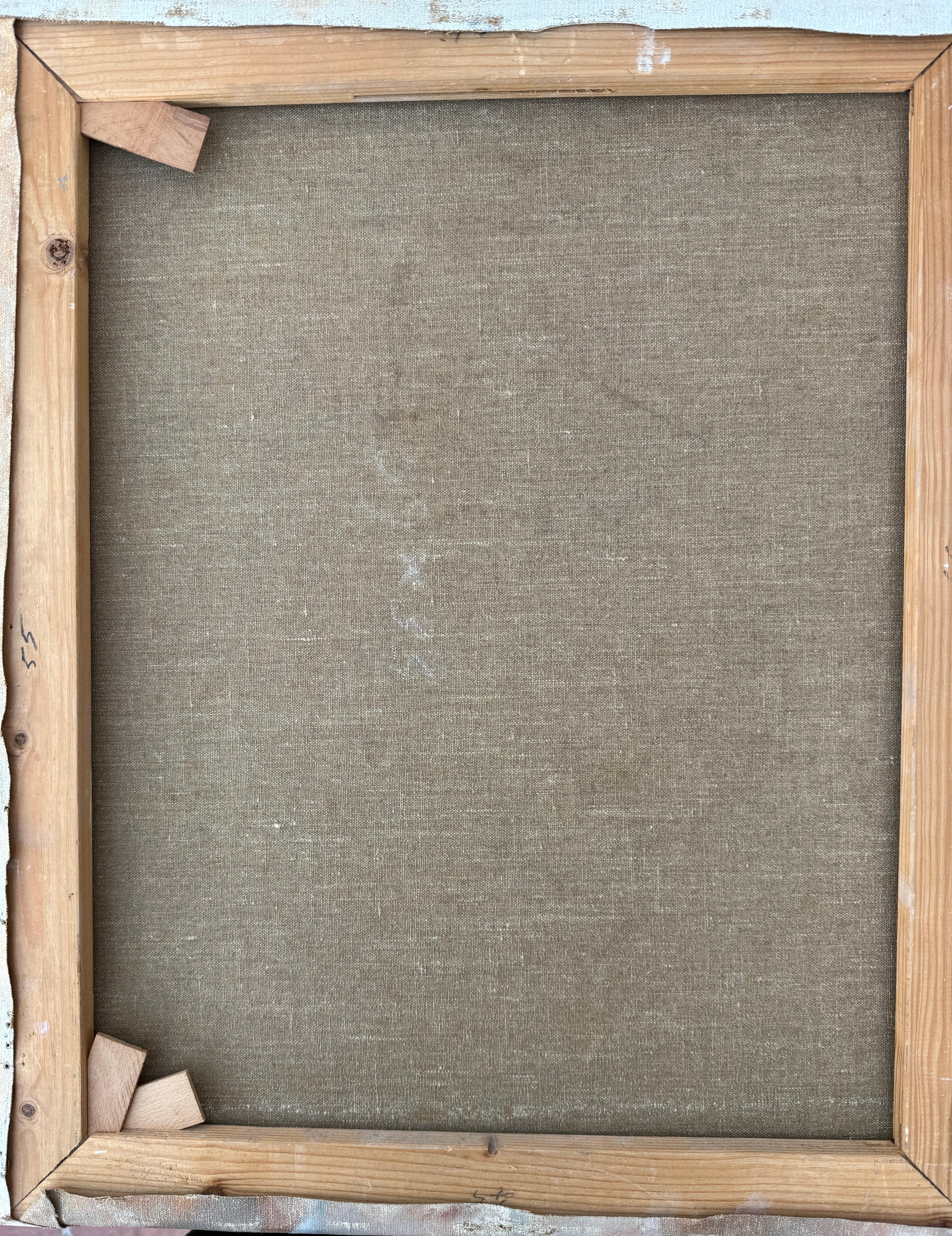 Porträt eines Jungen mit Teddybär Öl auf Leinwand Gemälde im Angebot 3