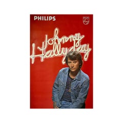 Circa 1970 Original music poster Johny Hallyday - Philips