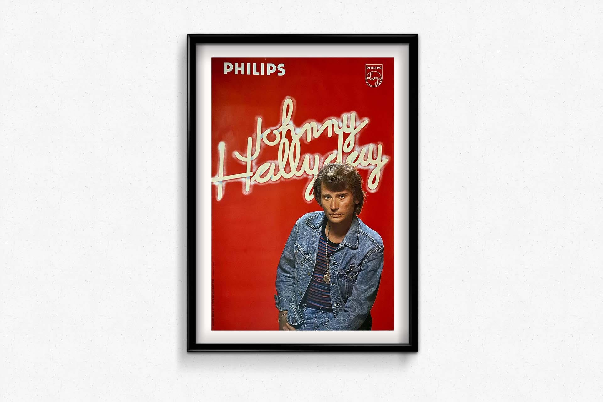 Circa 1970 Original music poster Johny Hallyday - Philips   For Sale 1