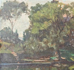 "Mirror Lake, Ohio State University" Bernard Lennon, Impressionist Reflections