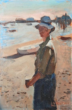 "Sue at the Beach, Provincetown" Bernard Lennon, Summer Sunlight, Beach Scene