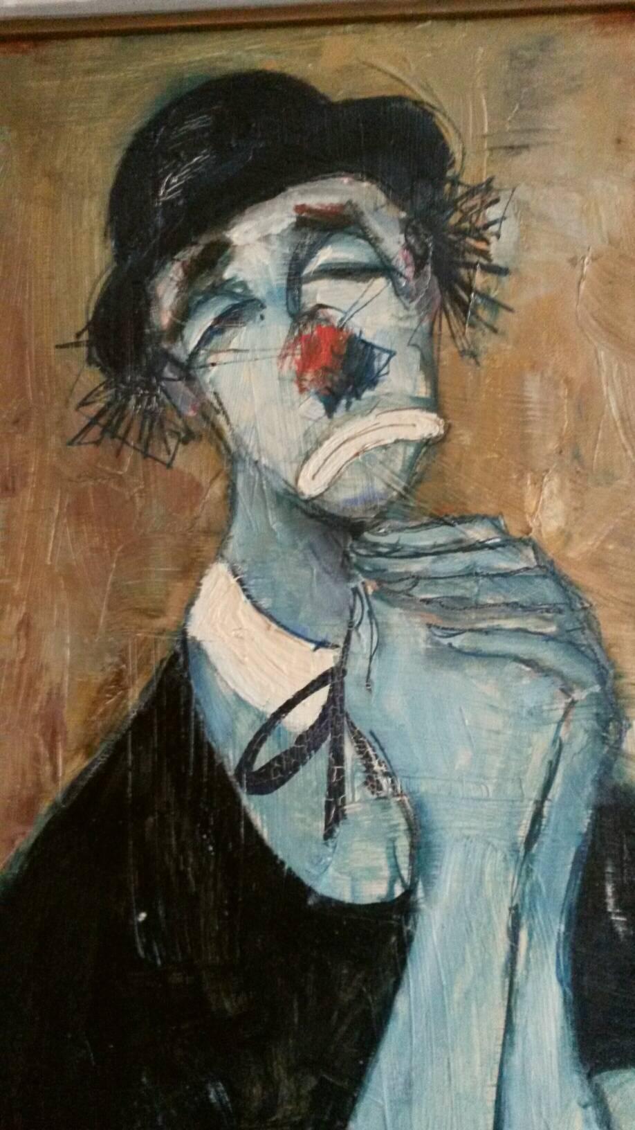 Le clown du Pardon - Painting by Bernard Lignon