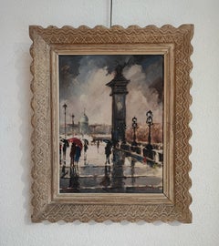 Pont Alexandre III et vue du bâtiment des Invalides, Paris