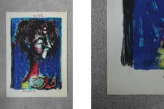 Bernard Lorjou, Des Fols, Antinea, Color Lithograph on Arches Paper, 1959