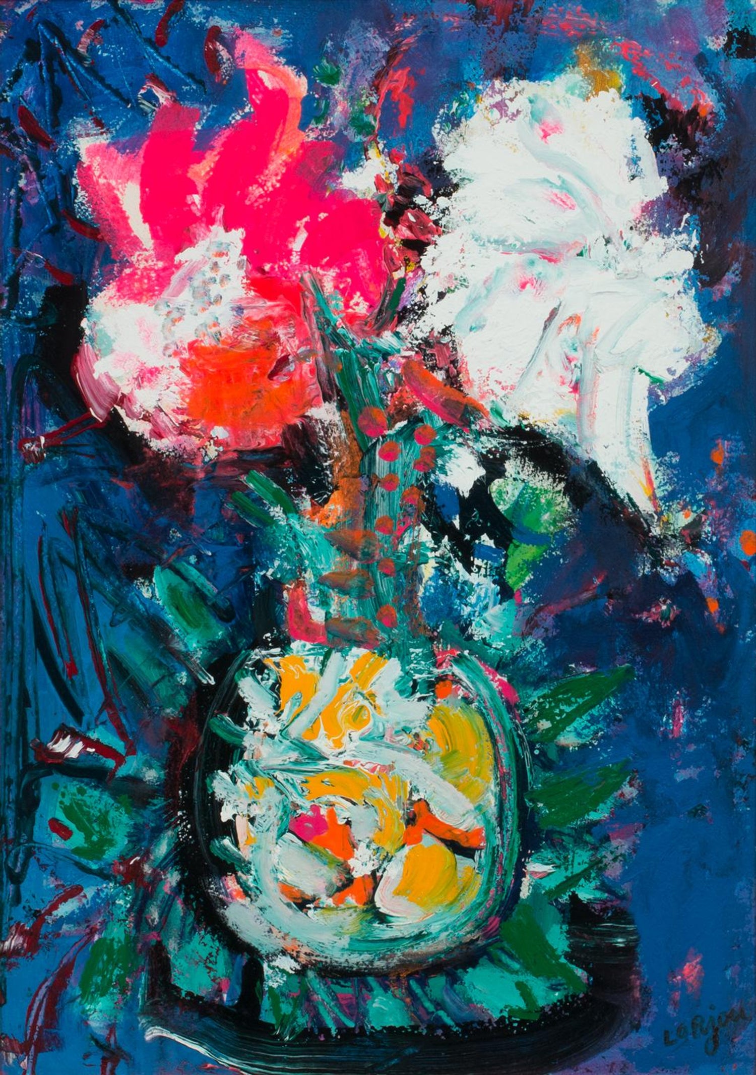 Bernard Lorjou Vase Fleuri Framed Original Still Life Painting By Bernard Lorjou For Sale At 1stdibs