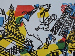 Bernard Lorjou, " Paris " Framed Lithograph