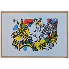 Bernard Lorjou, " Paris " Framed Lithograph