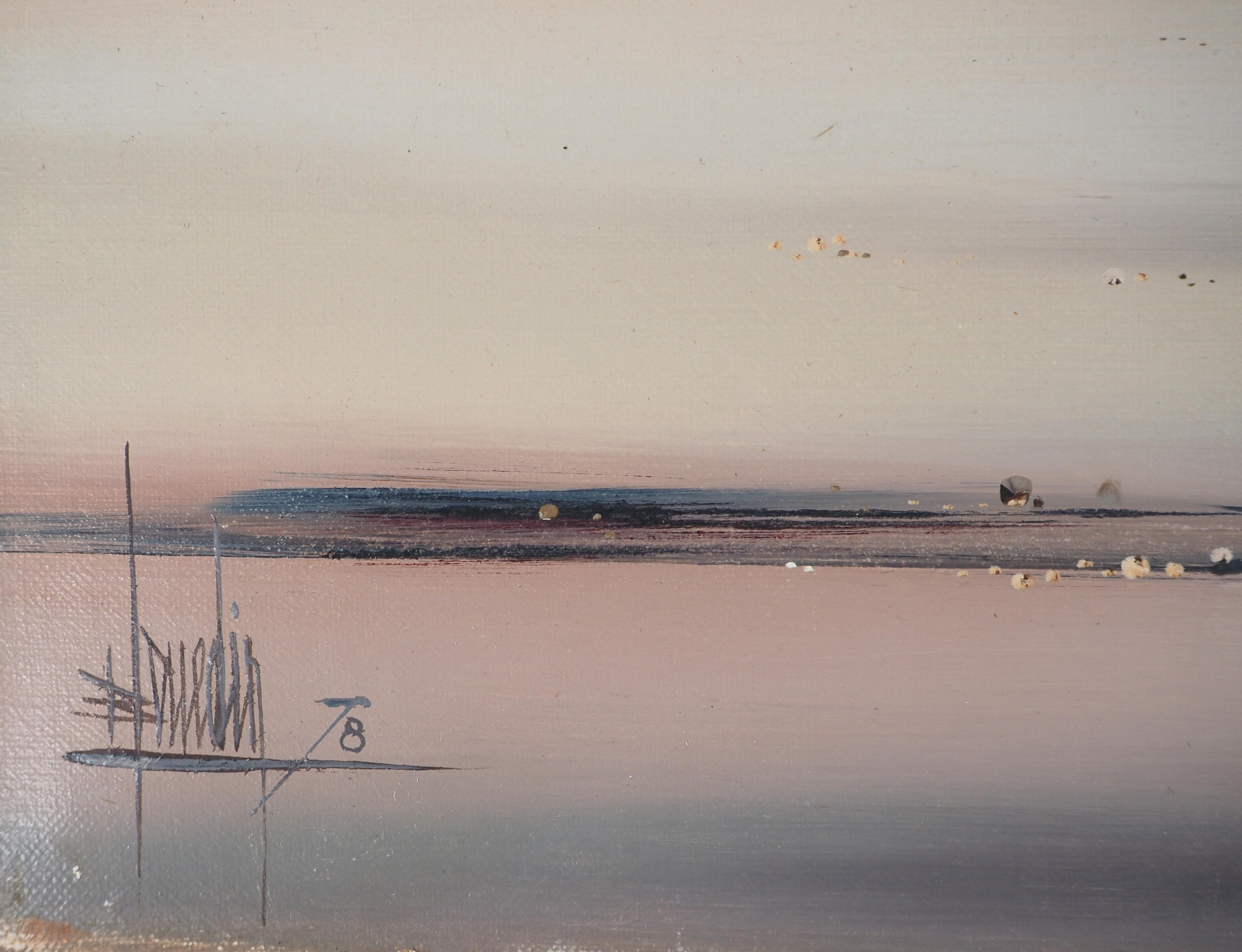 Seascape : As Light as a Feather - Original Oil on Canvas, Handsigned - Painting by Bernard LOUEDIN