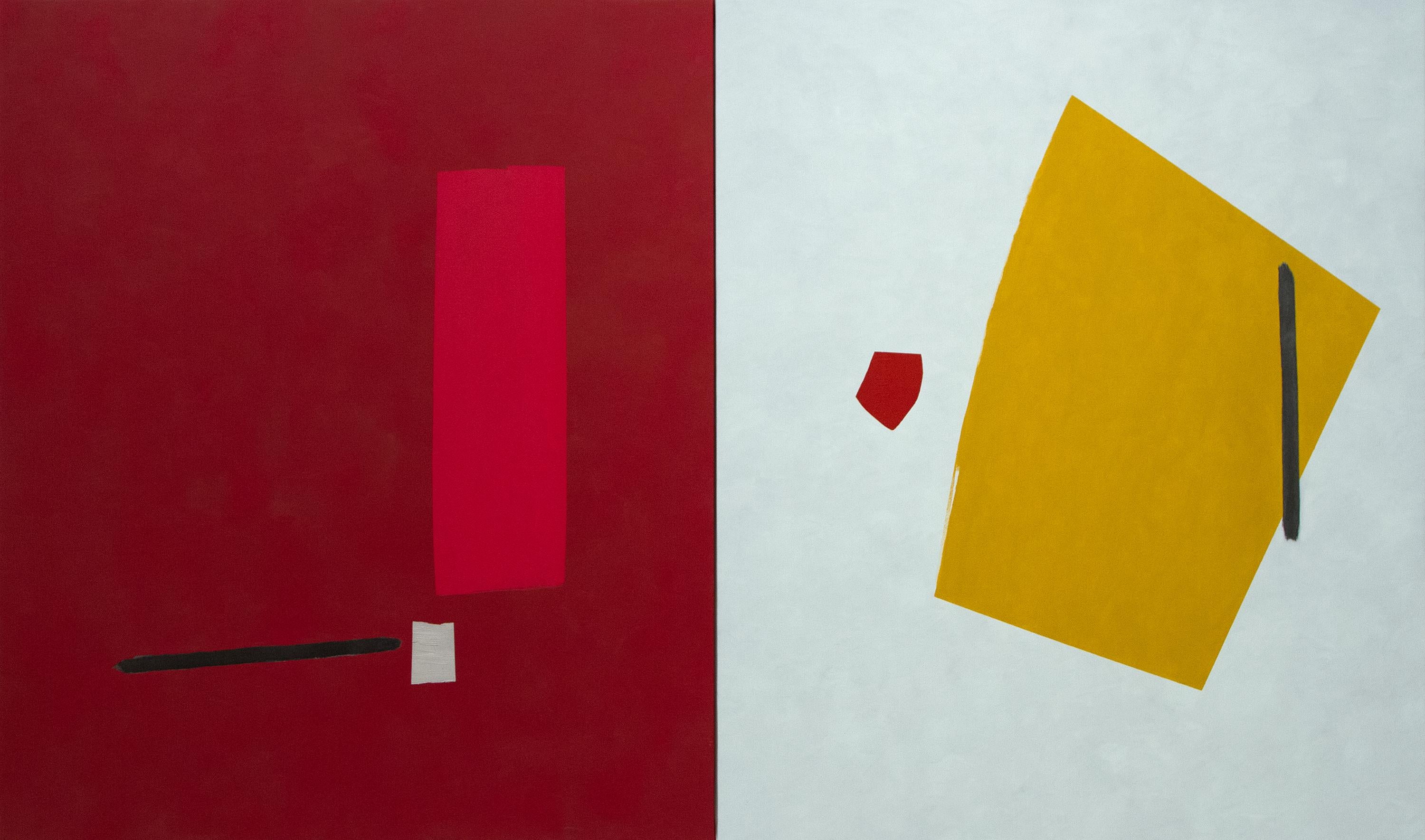 BERNARD, LUC Abstract Painting - Untitled (Diptych)