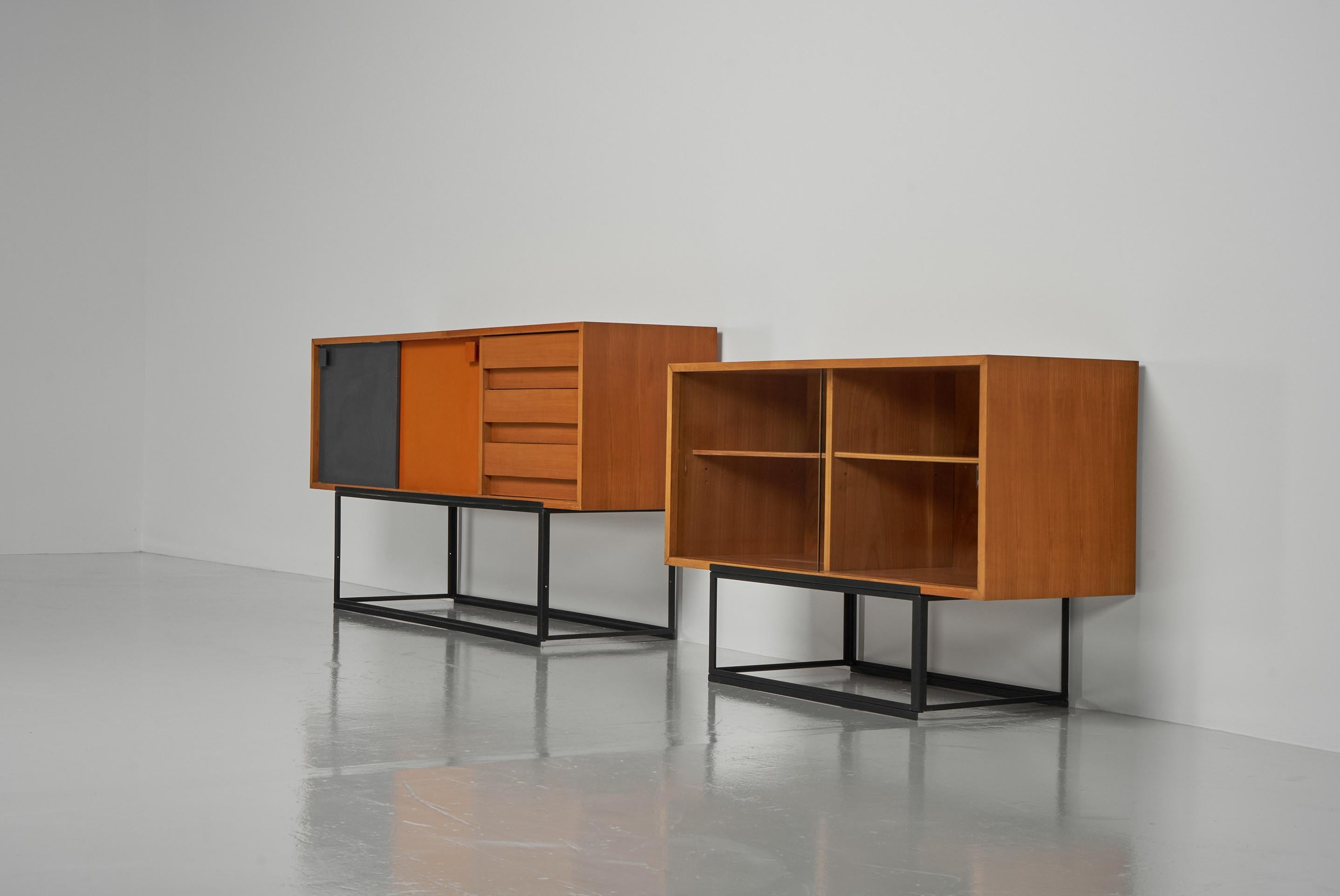 Bernard Marange Modular Cabinets, France, 1960 In Good Condition For Sale In Roosendaal, Noord Brabant