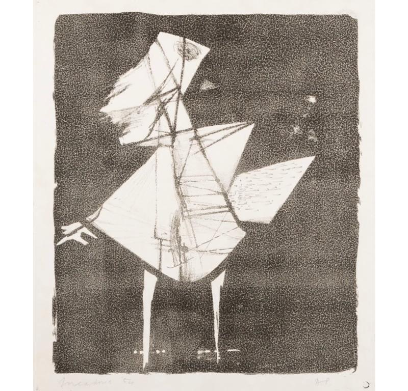 Pájaro asustado de Bernard Meadows, 1954