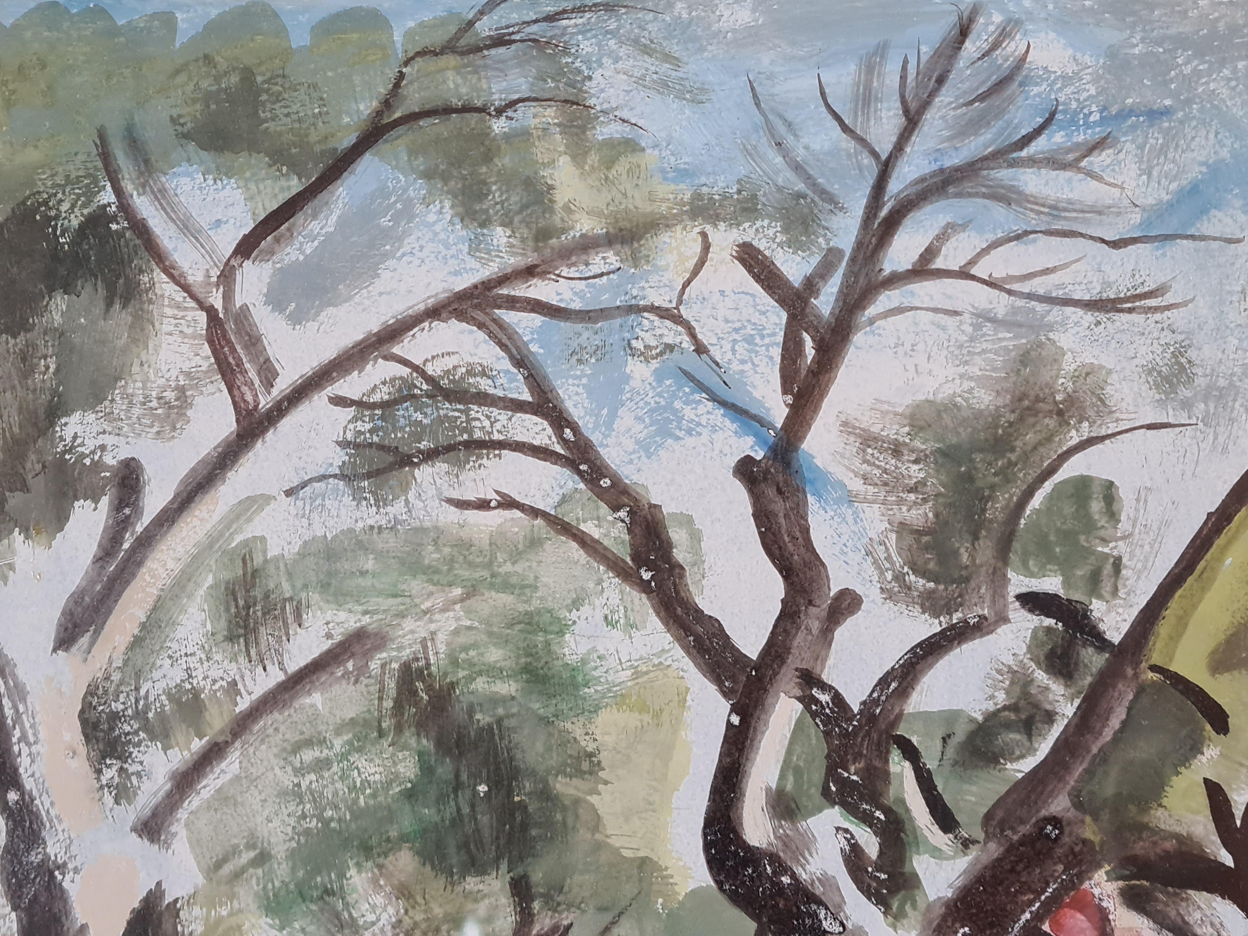 Cookham Dean, Paysage post-impressionniste, hommage à Cézanne en vente 4