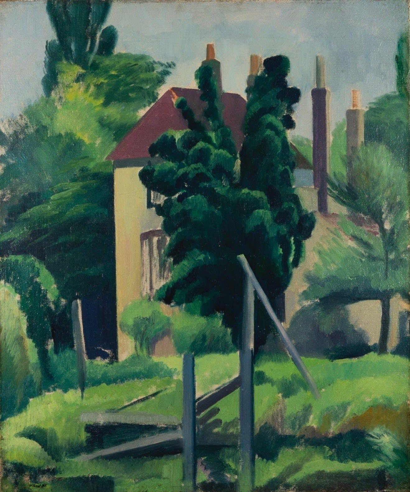 Casa y árboles, óleo sobre lienzo Pintura de Bernard Meninsky, hacia 1925

Más información:
Técnica: Óleo sobre lienzo
61 x 51 cm
24 x 20 1/8 in
Firmado

Procedencia
Venta; Phillips, Londres, 10 de marzo de 1992, lote 26;
con Abbott and Holder,