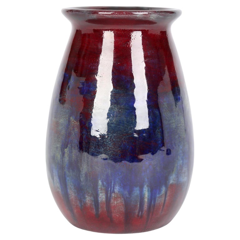 Cliff Lee Porcelain Teardrop Vase in Oxblood Glaze 1994 For Sale at 1stDibs