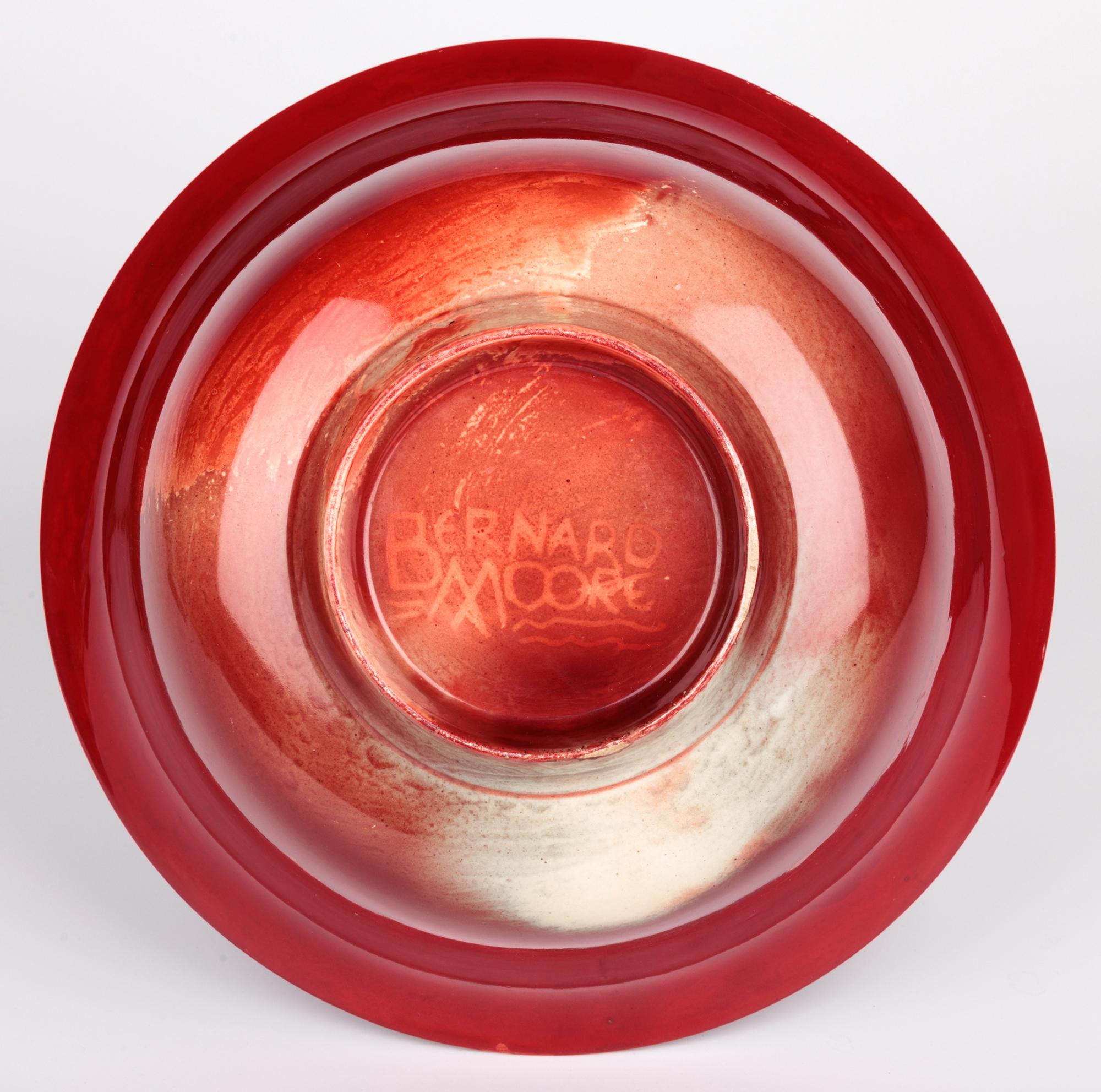 Bernard Moore Flambe glasierte große Kunstkeramikschale im Angebot 4