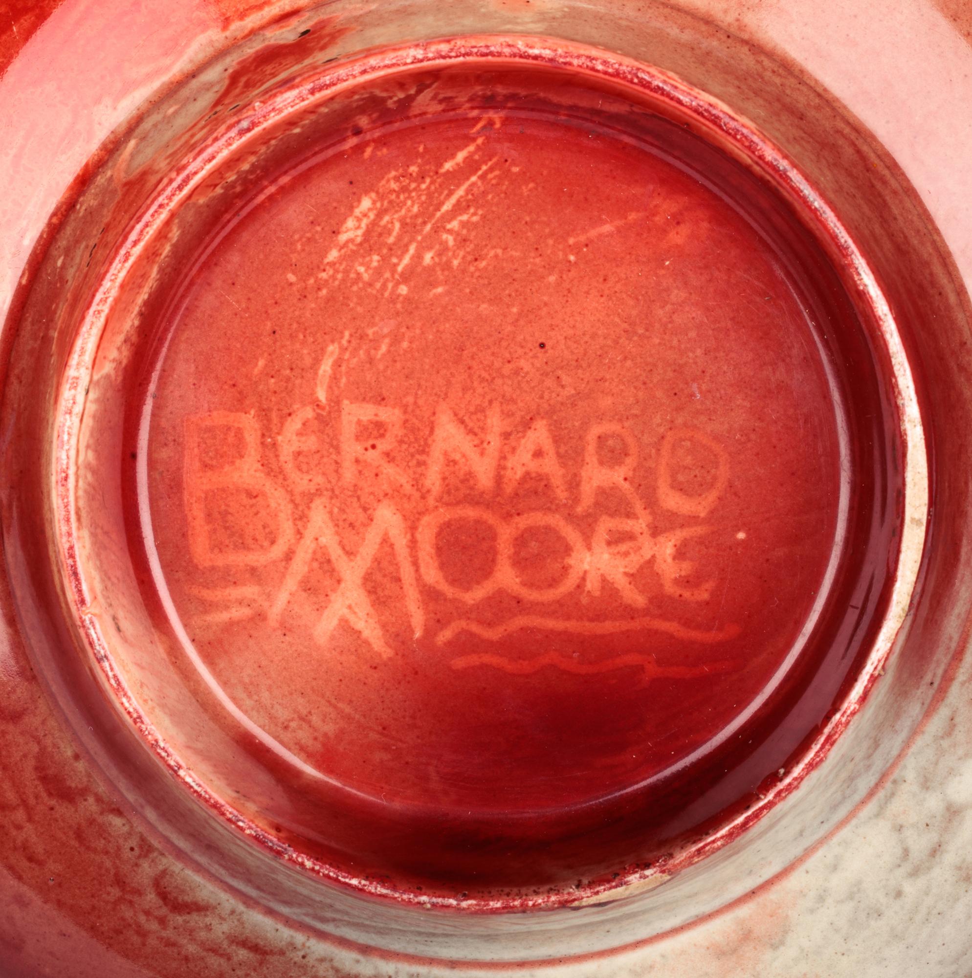 Bernard Moore Flambe glasierte große Kunstkeramikschale im Angebot 5