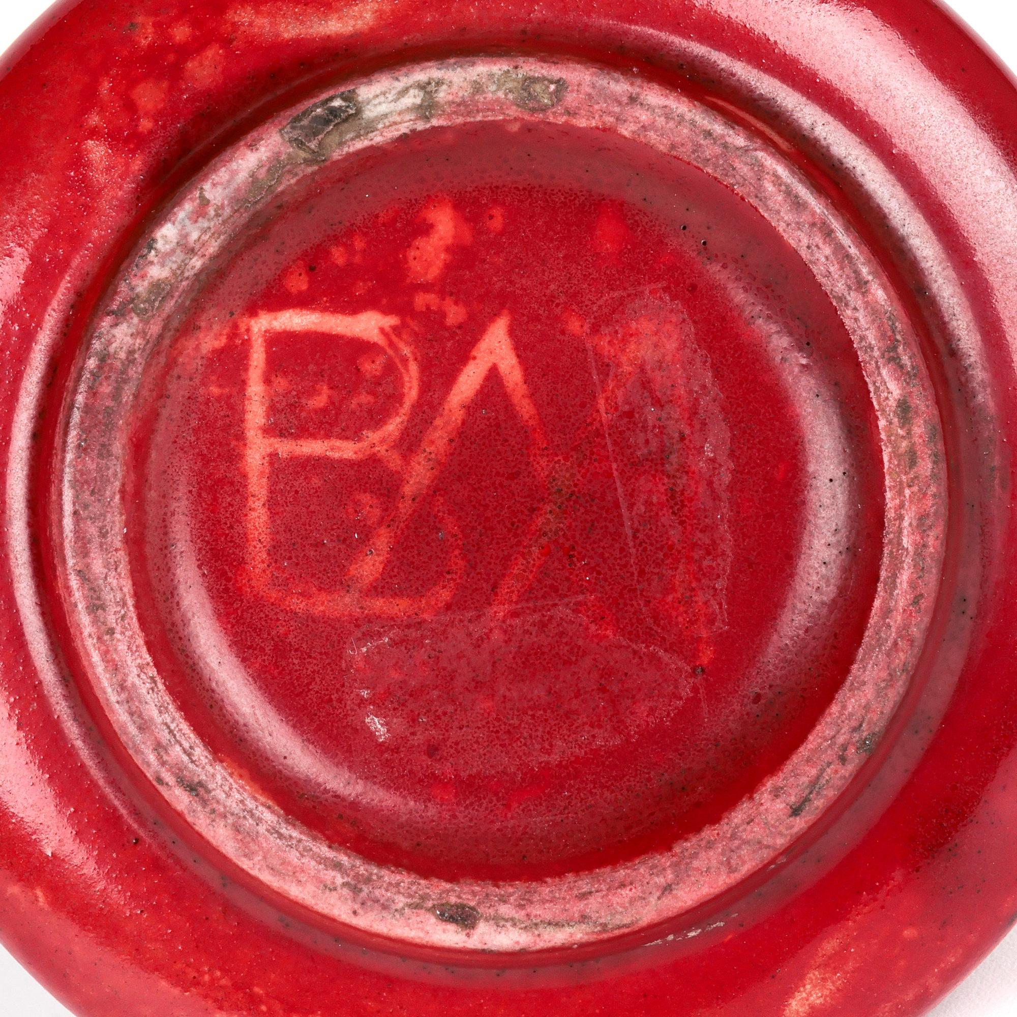 Bernard Moore Raro vaso commemorativo del Generale Joffre a lustro rosso in vendita 5