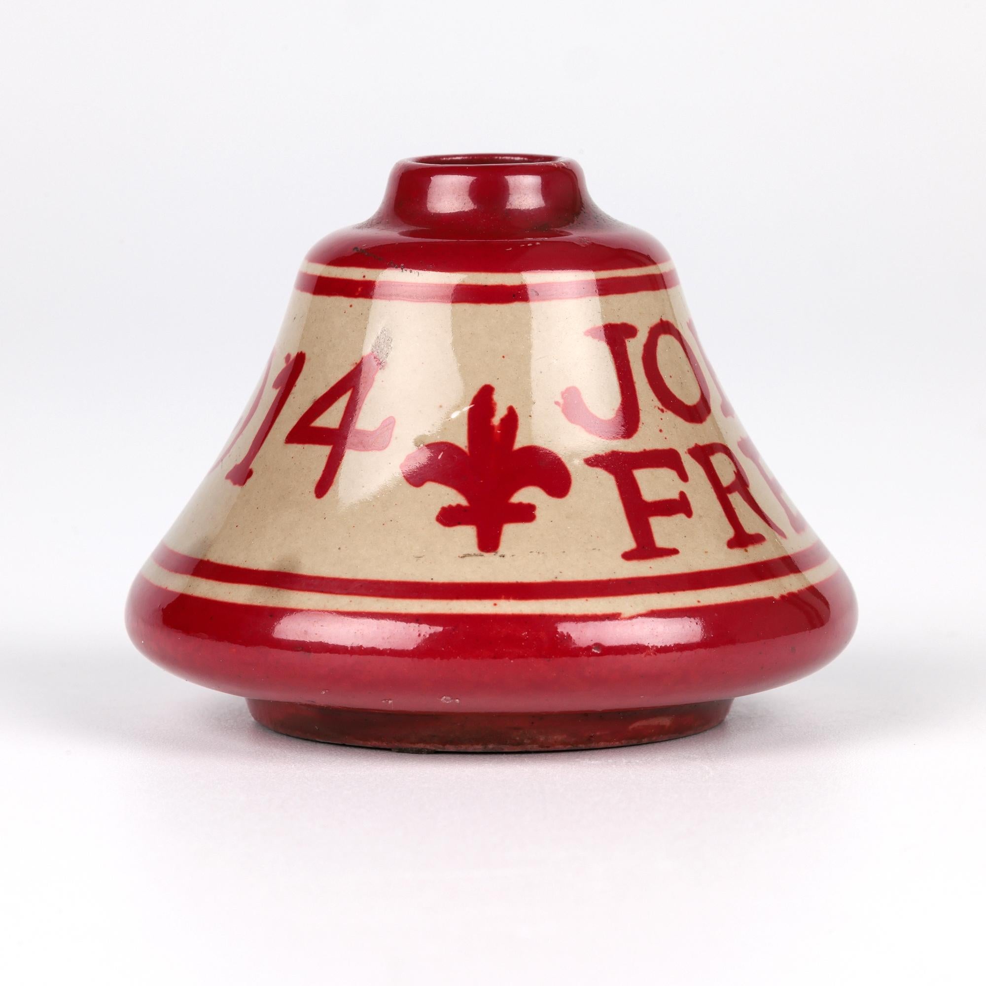 Bernard Moore Raro vaso commemorativo del Generale Joffre a lustro rosso in vendita 6