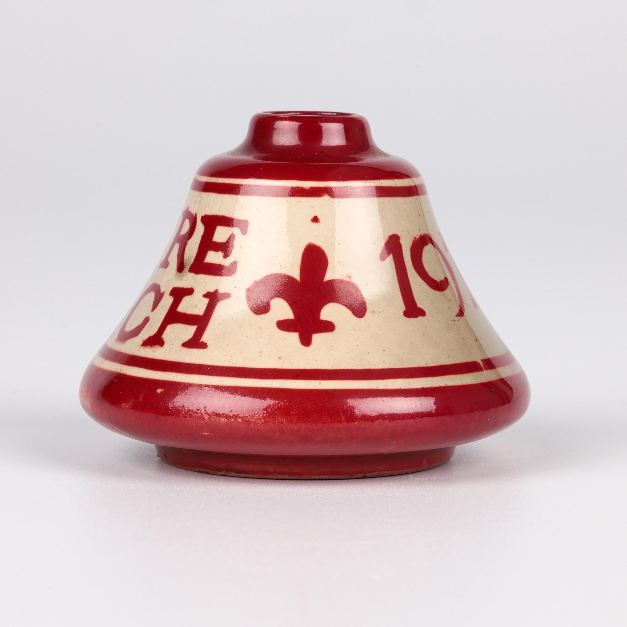 Bernard Moore Raro vaso commemorativo del Generale Joffre a lustro rosso in vendita 1