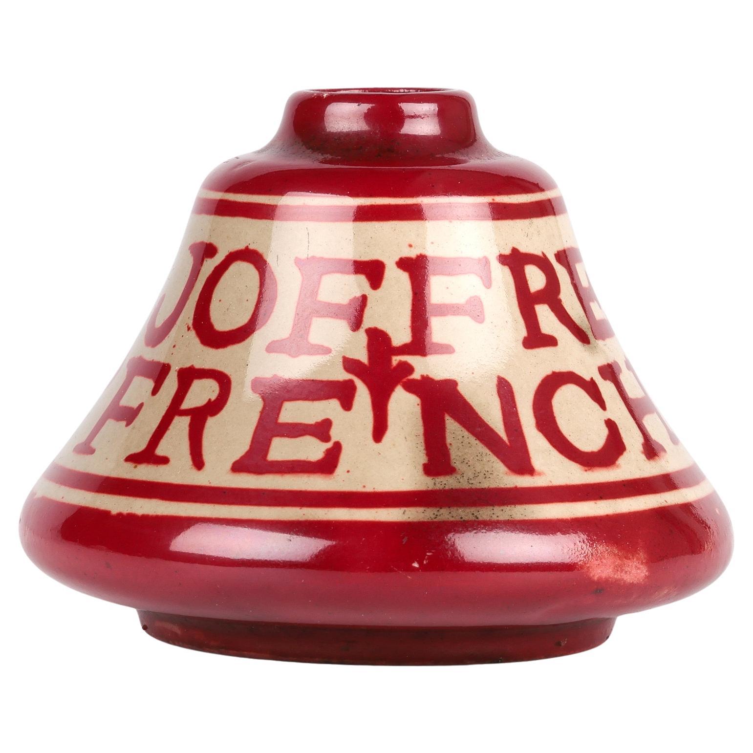 Bernard Moore Raro vaso commemorativo del Generale Joffre a lustro rosso